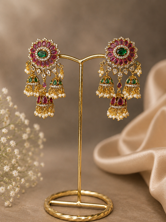 Festive flower earrings