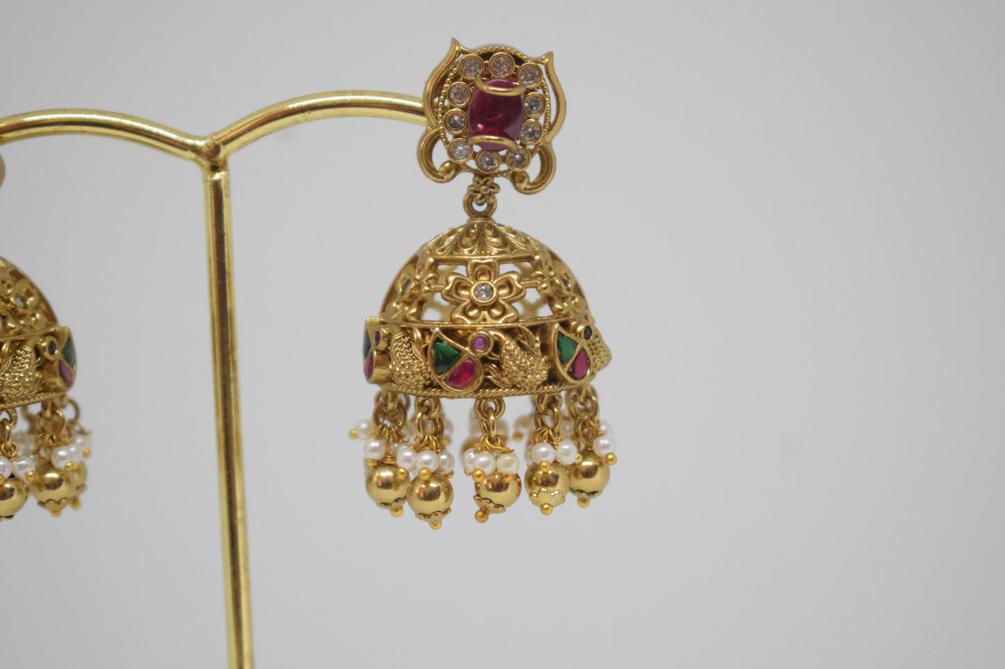 Jadau Kundan Jhumkas-1