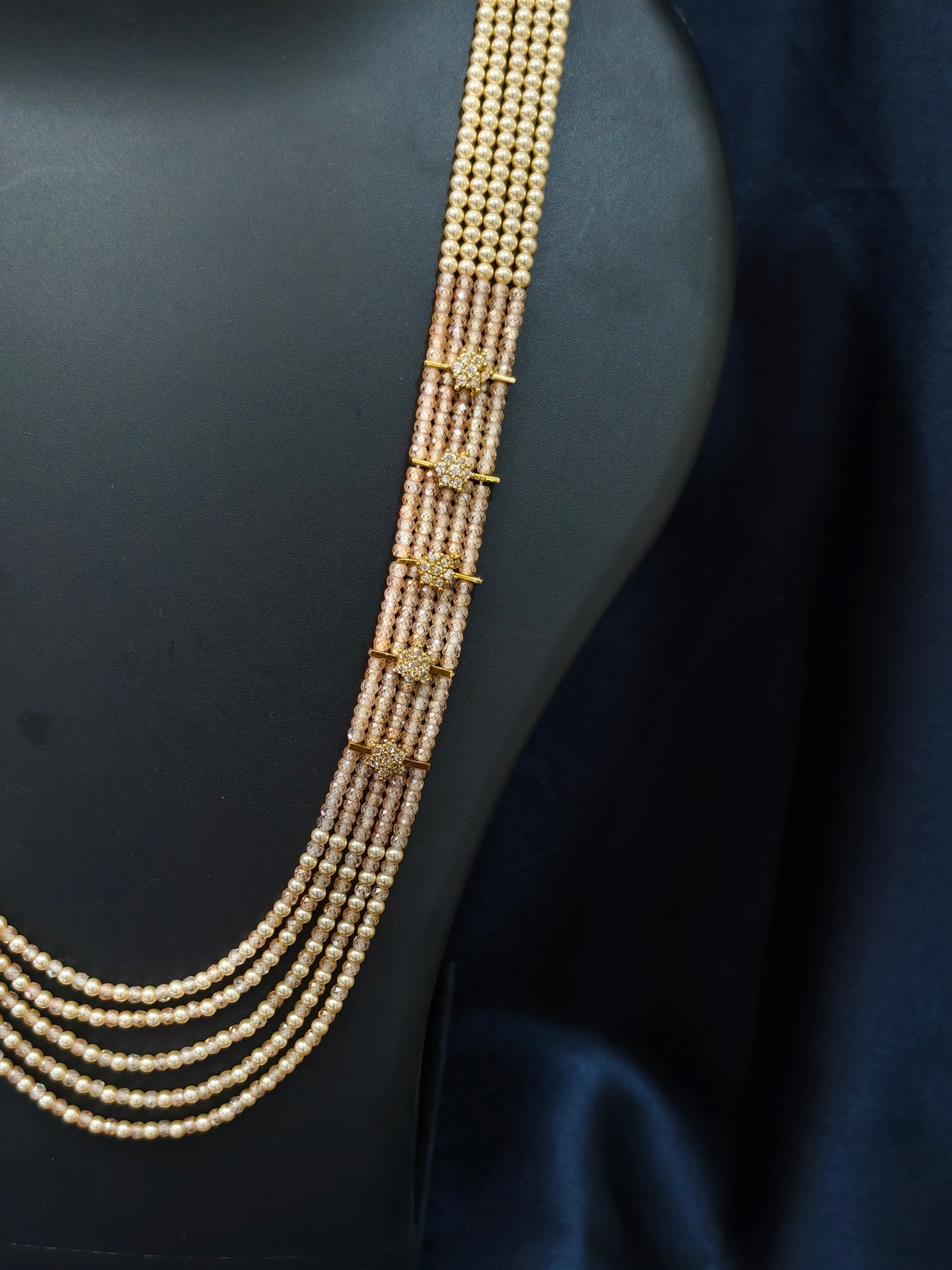 5 Layered Pearl Chain-Honey