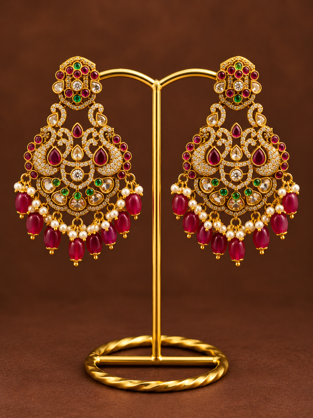 Grand Ruby Bridal Chandbalis