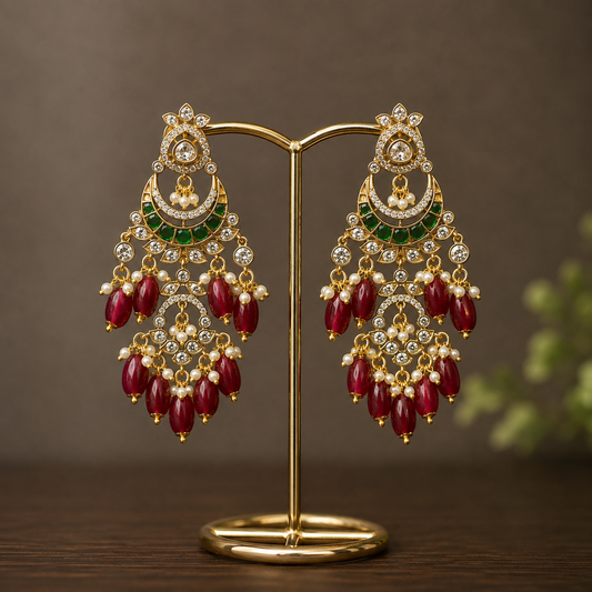 Festive chandbali earrings-2