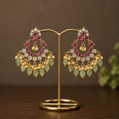 Festive chandbali earrings-5