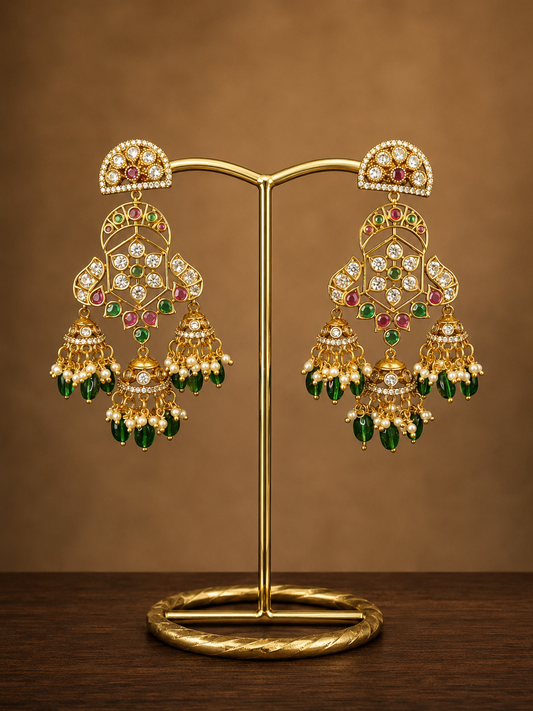 Festive chandbali earrings-15