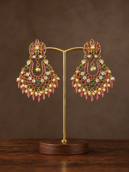 Festive chandbali earrings-20