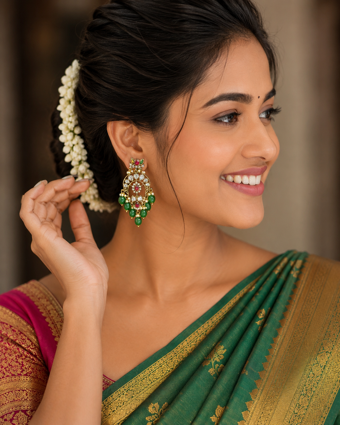 Festive chandbali earrings