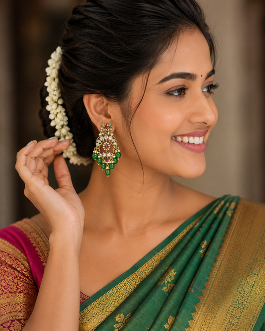 Festive chandbali earrings