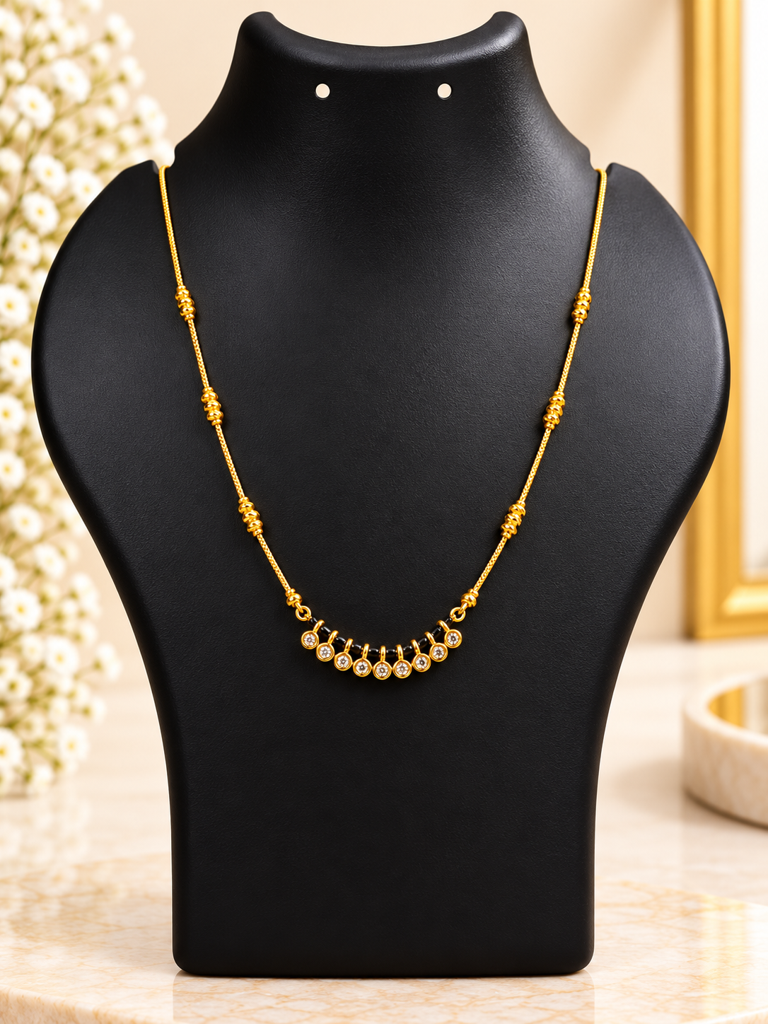 White Stone Row Mangalsutra