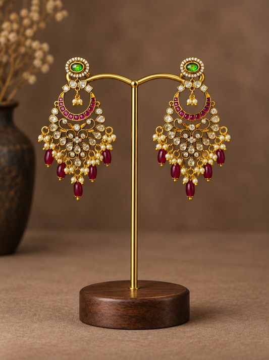 Festive chandbali earrings-24