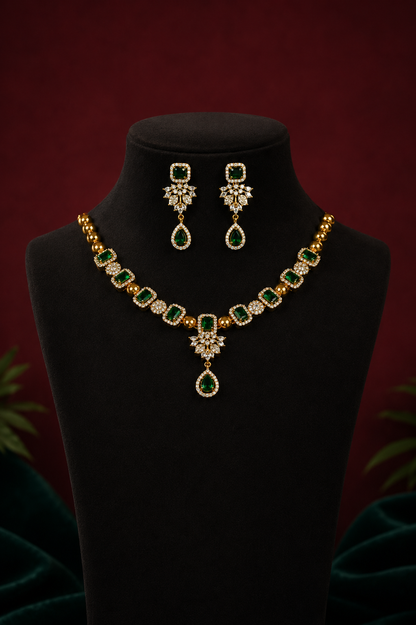 White Green Necklace