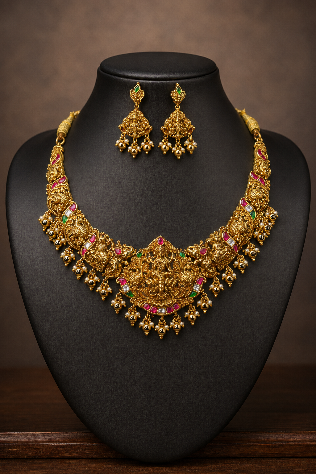 3D Temple Necklace Set