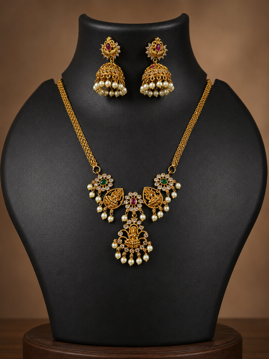 Necklace with Jhumkas