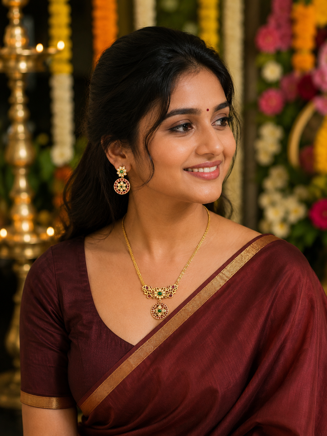 Necklace with earrings