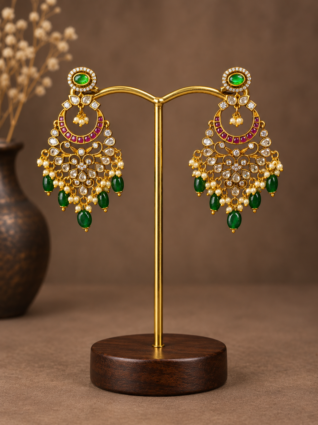 Festive chandbali earrings-23