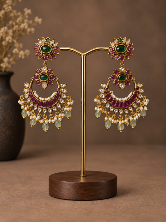 Festive chandbali earrings-25