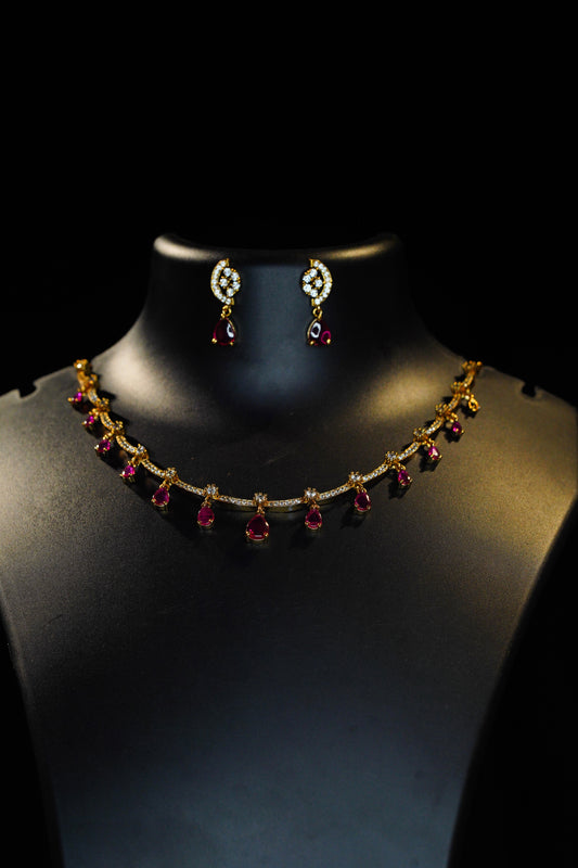 Party wear Pink necklace
