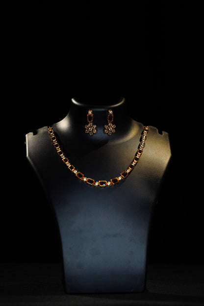 white Pink Stone Necklace