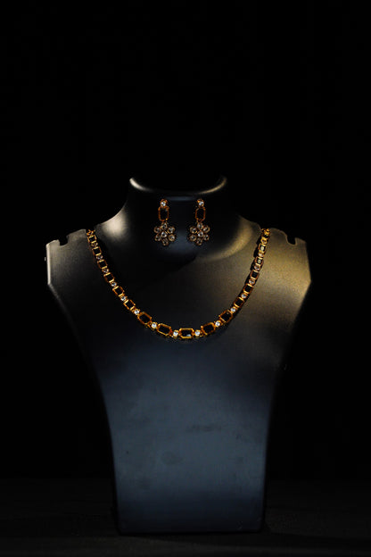 white Pink Stone Necklace