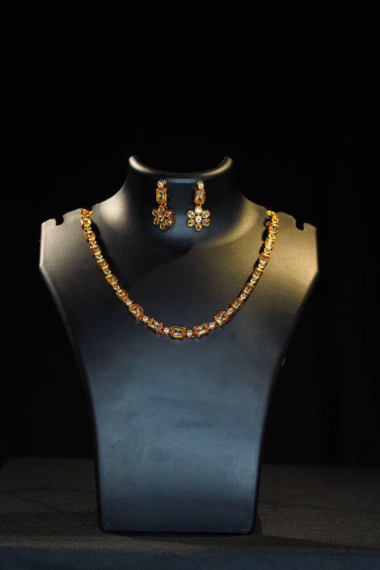 White Kundan Set