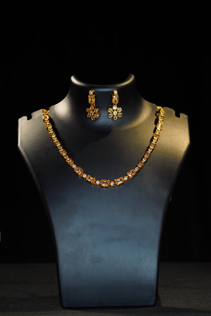 White Kundan Set