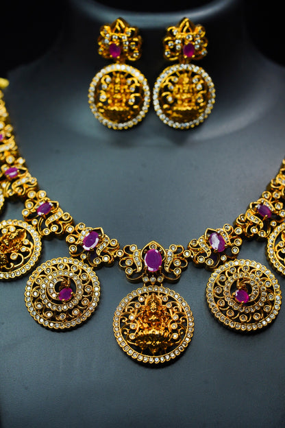 Ruby Short Bottu Necklace
