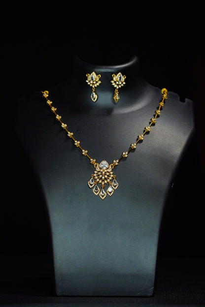 Stylish White stones necklace
