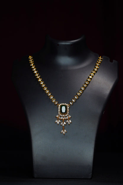 White green stones necklace