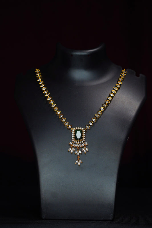 White green stones necklace