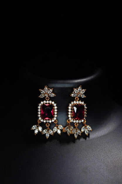 White Ruby stones necklace