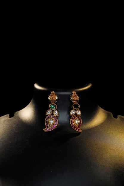 Lakshmi and mango necklace