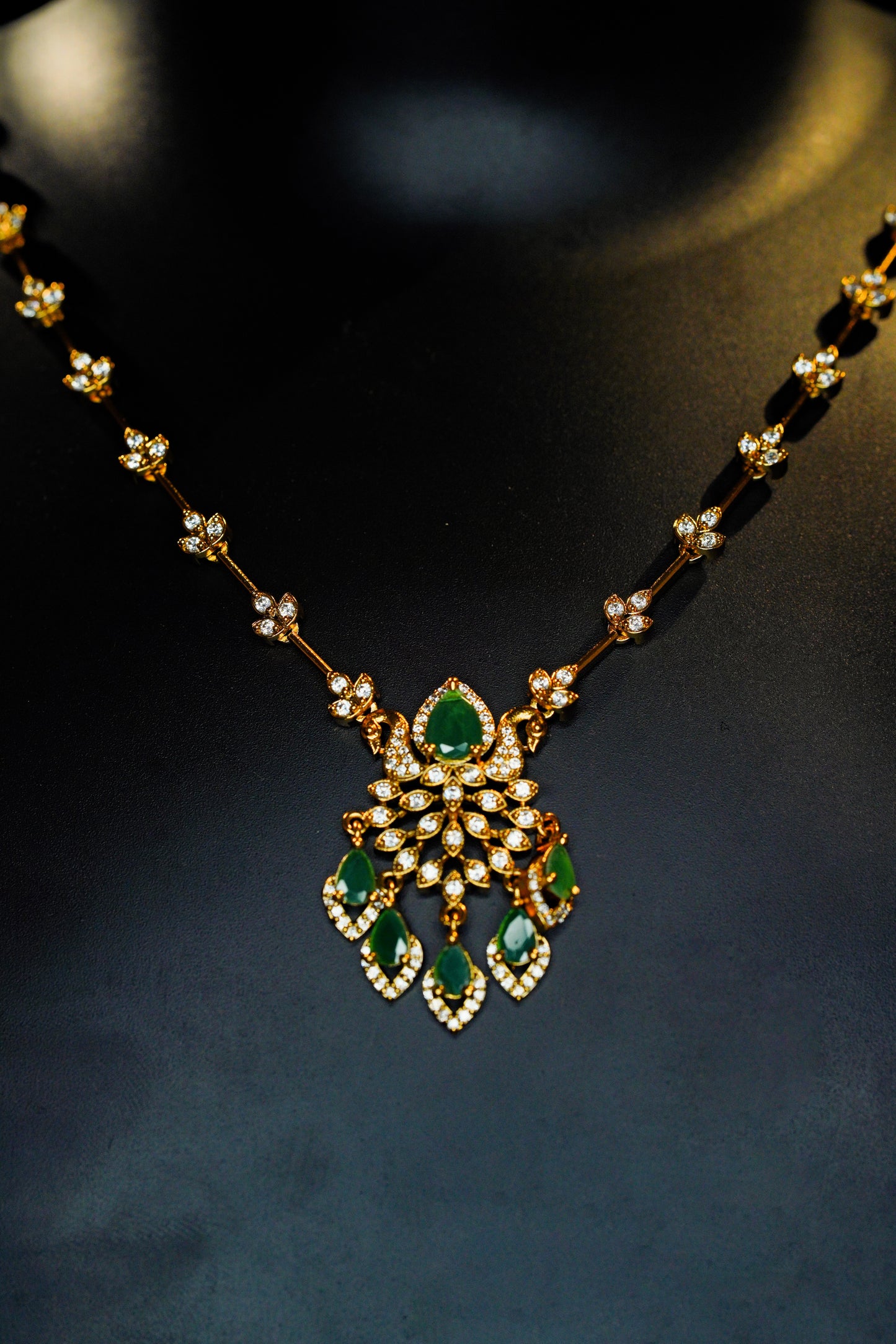 Stylish White green necklace
