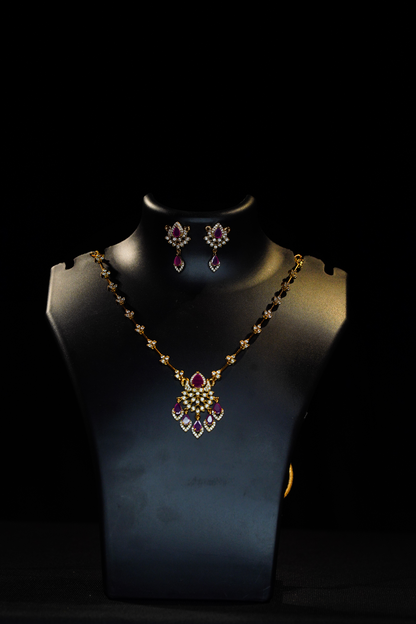 Stylish White pink necklace