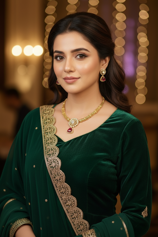 Trendy hasli - Kante with earrings