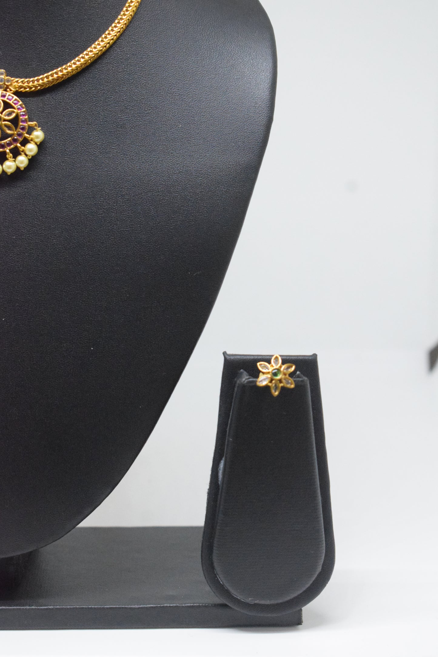 chain with locket and studs