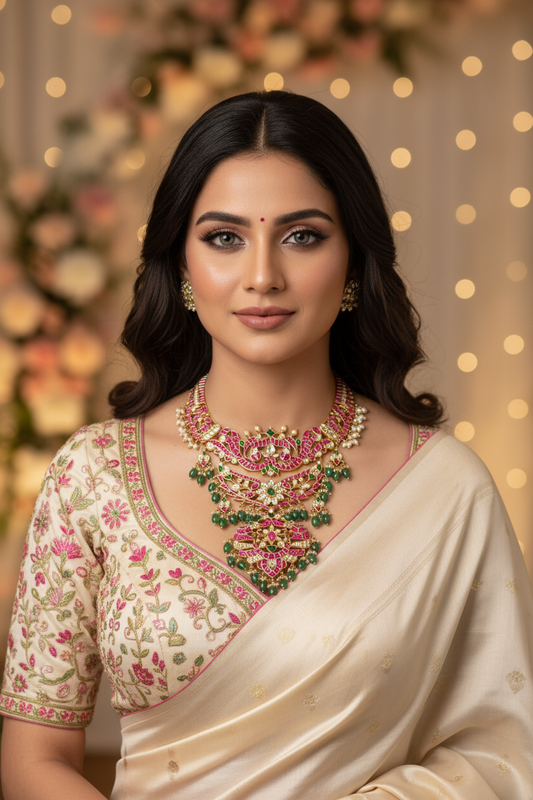 Jadau kundan 3 in 1 Necklace