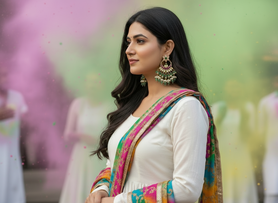 Jadau Kundan Chandbalis