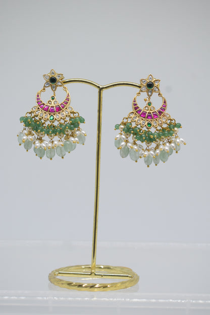 Jadau Kundan Chandbalis