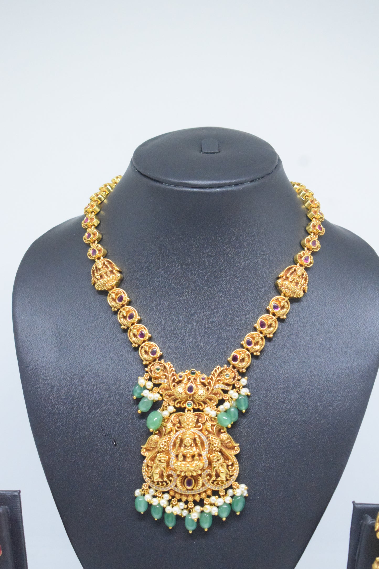 3D Temple Long Necklace - Medium