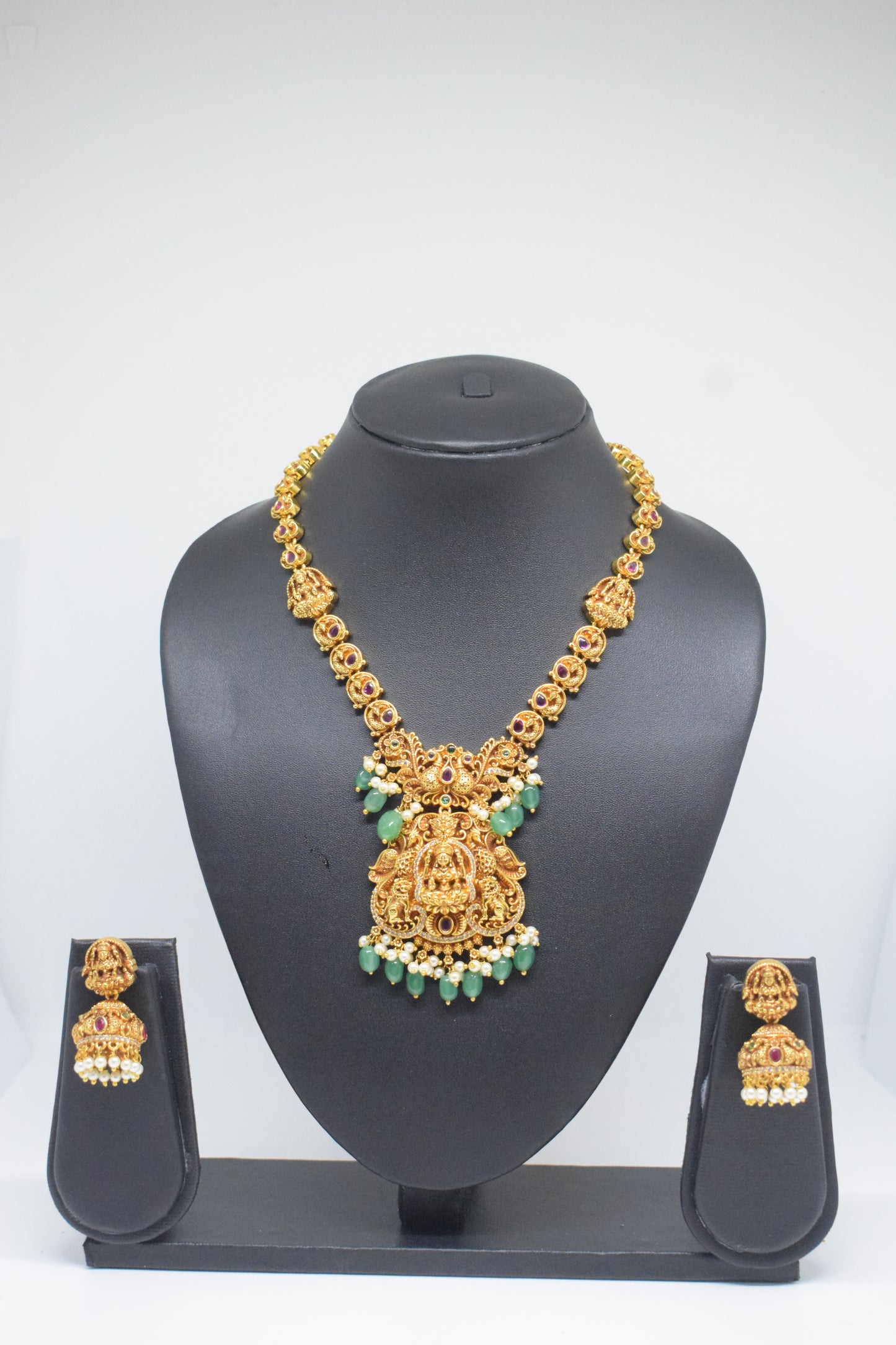 3D Temple Long Necklace - Medium