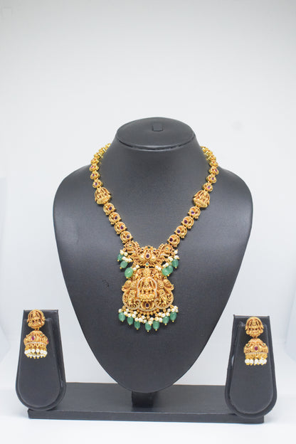 3D Temple Long Necklace - Medium
