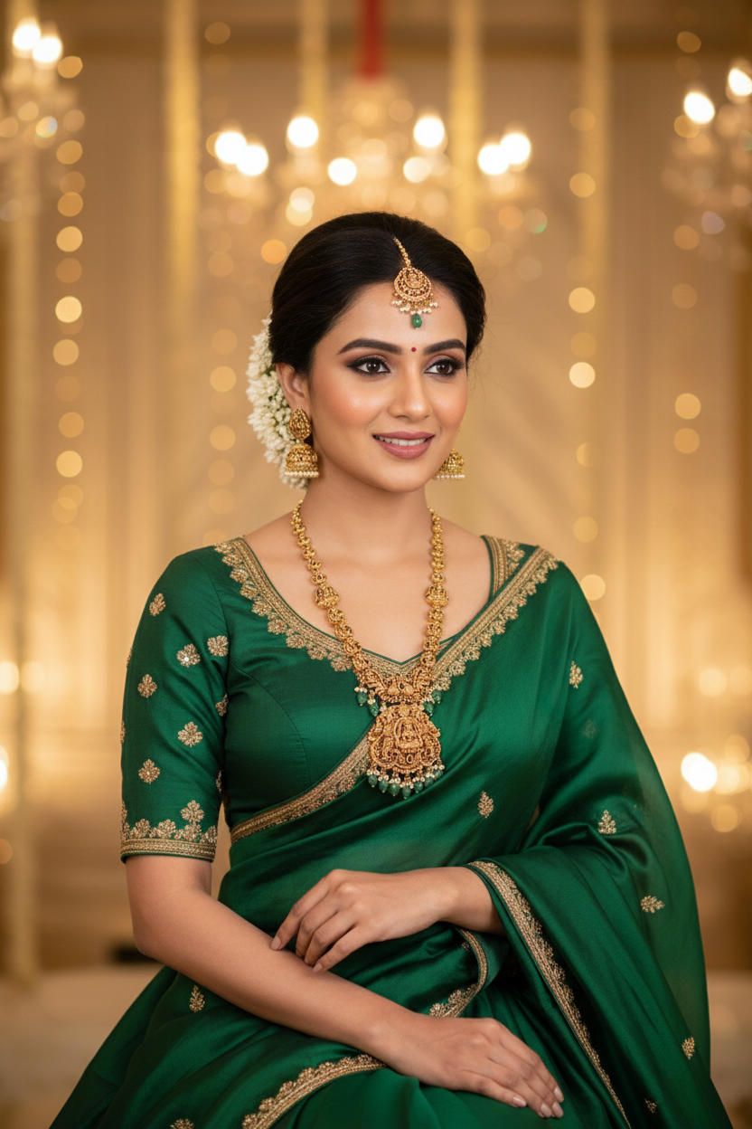 3D Temple Long Necklace - Medium