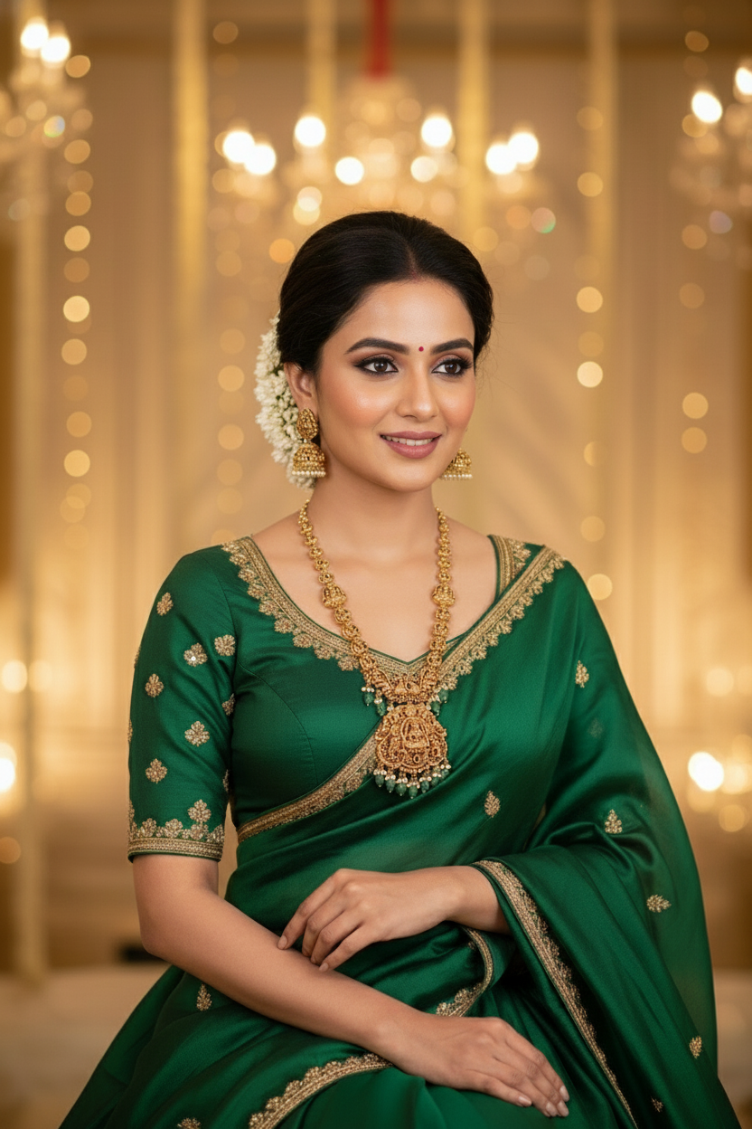 3D Temple Long Necklace - Medium