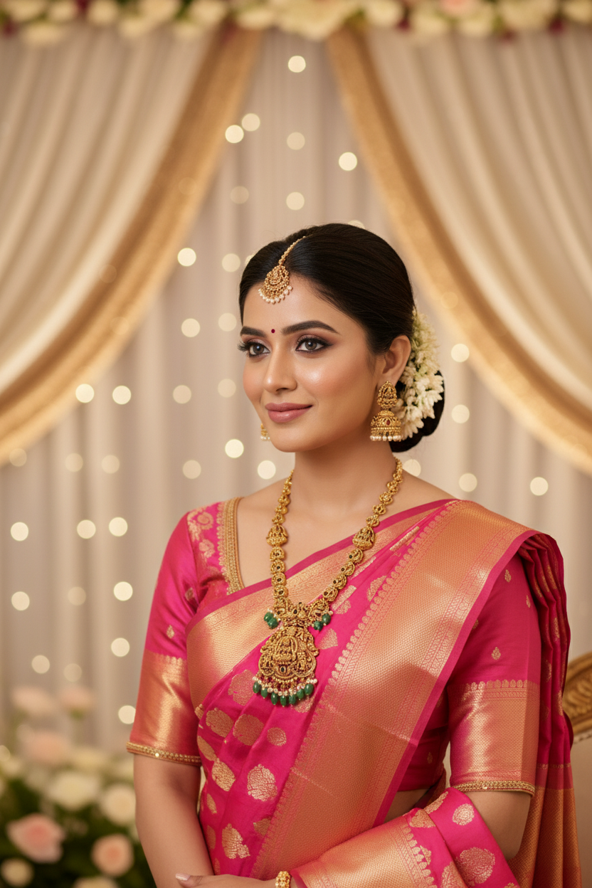 3D Temple Long Necklace - Medium