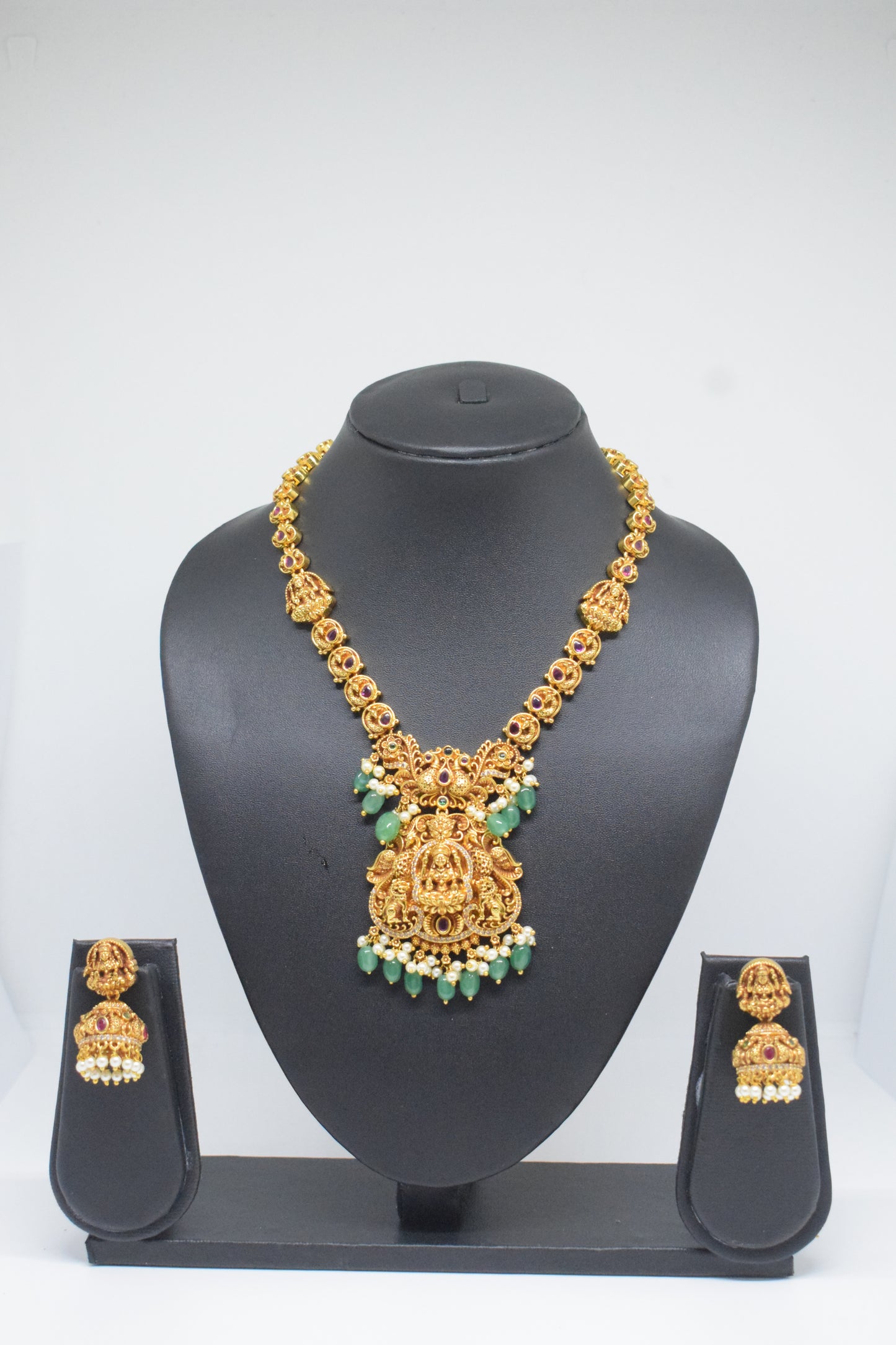 3D Temple Long Necklace - Medium