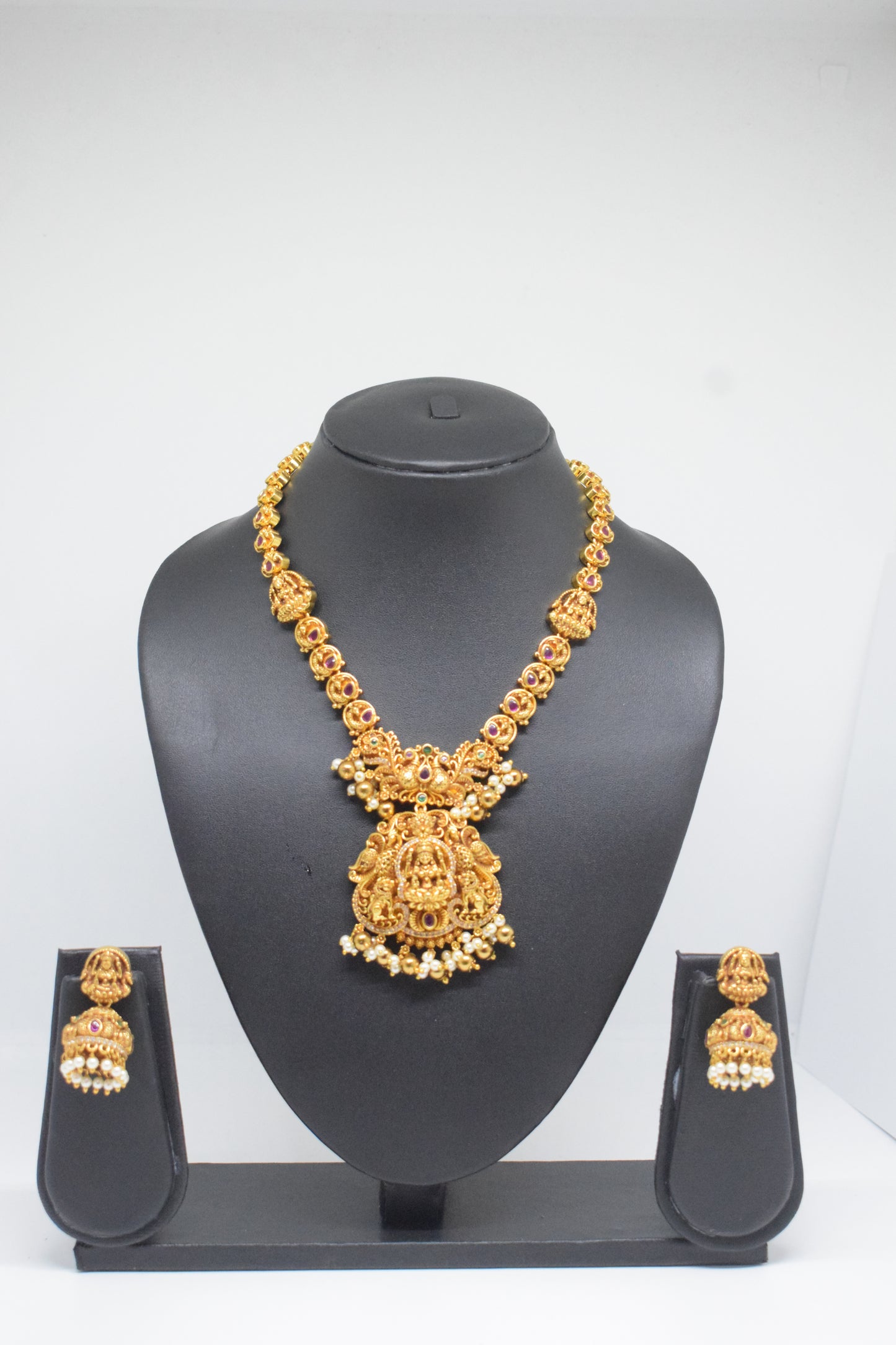 3D Temple Long Necklace - Medium