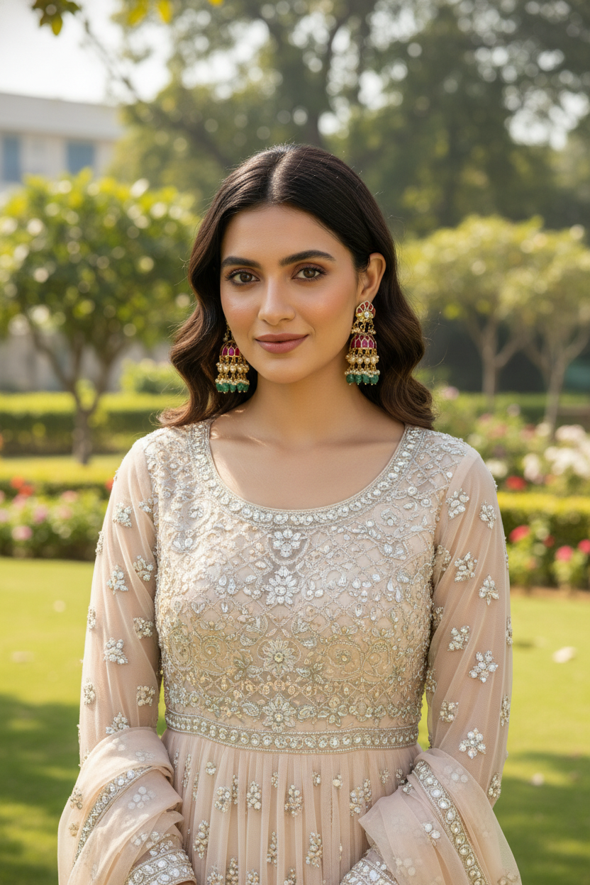 Premium Jadau Kundan long Jhumkas