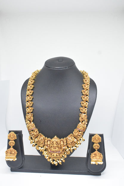 3D Temple Necklace Set- Long