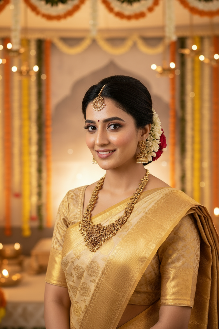 3D Temple Necklace Set- Long