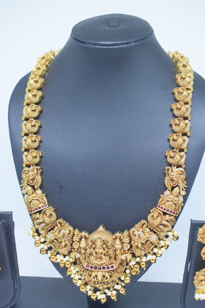 3D Temple Necklace Set- Long