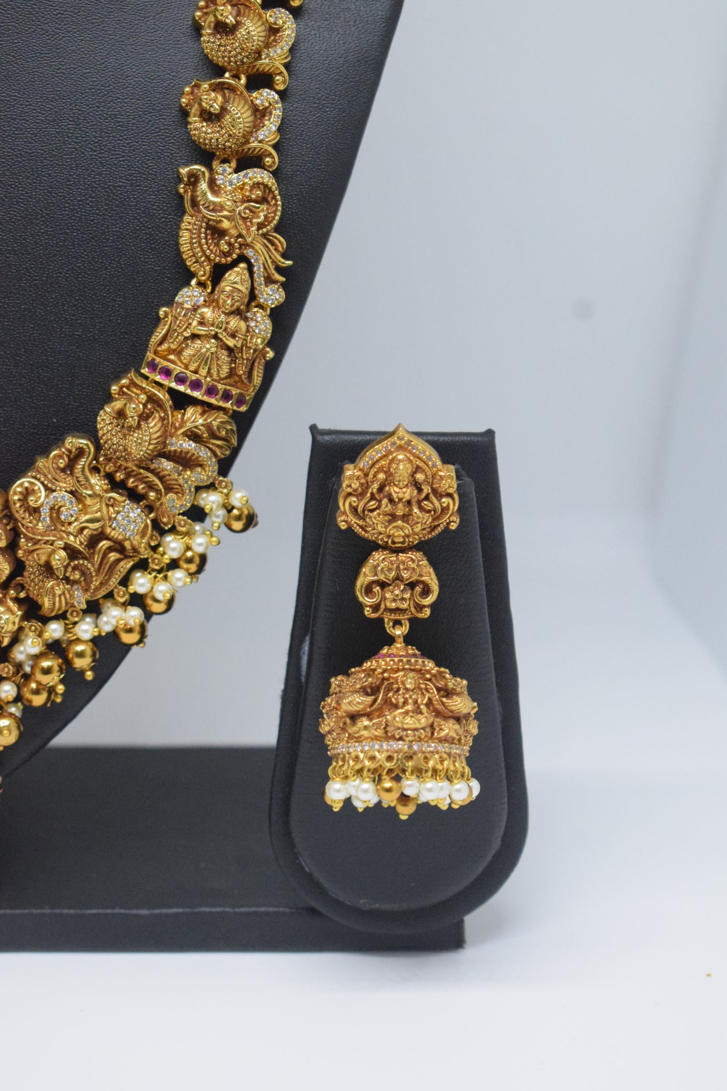 3D Temple Necklace Set- Long