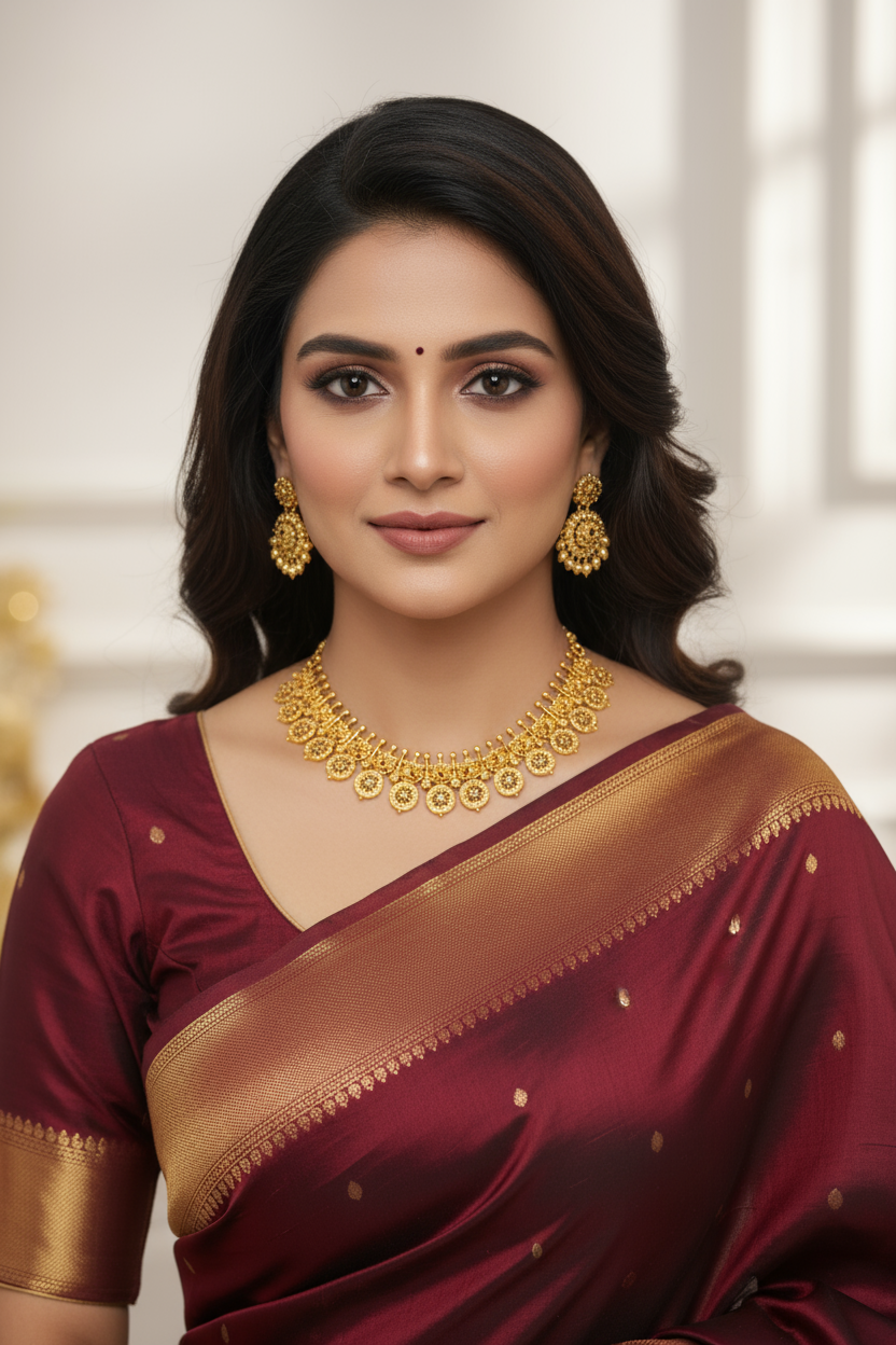 Short Bottu maala with stones